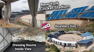 New York Cricket Stadium Dressing Rooms Inside Look  Modular Stadium Nassau County Eisenhower Park [upl. by Ramma366]