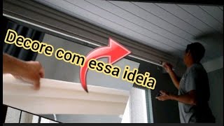 COMO FAZER CORTINEIRO DE ISOPOR NO FORRO DE PVC [upl. by Demahom]