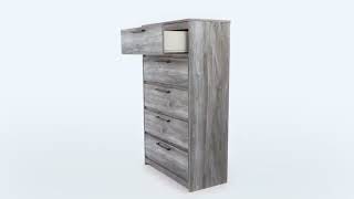 Baystorm Gray 5 Drawer Chest [upl. by Yornek427]