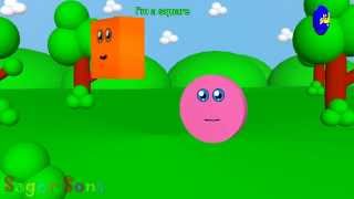 Lets Learn The Shapes 3D Animation Nursery Rhymes [upl. by Yrrap]