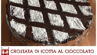 CROSTATA DI RICOTTA E CIOCCOLATO  Ricetta Facile con Pasta Frolla Senza Burro Dolci 2CK [upl. by Annam252]