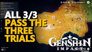 Pass the three trials Genshin Impact All 33 [upl. by Oam]