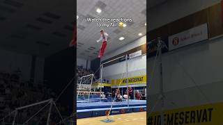 Whose reaction is the best 😂 gymnast fail fails sports sport olympics olympic gymnastics [upl. by Carrol]