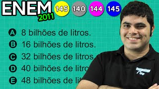 ENEM 2011 Matemática 10  Conversão de mililitros em litros e café no Brasil [upl. by Feldstein]