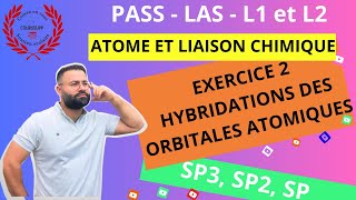 ATOME ET LIAISON CHIMIQUE  912  EXERCICE 2 COMMENT DÉTERMINER LETAT DHYBRIDATION DUN ATOME [upl. by Suoirad]