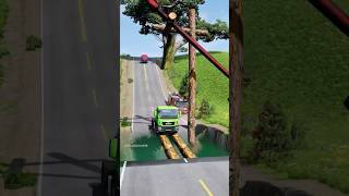 Dump trucks vs giant pit hammer crash part667 shortvideo beamngdrive shorts truck india [upl. by Ilat]