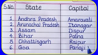 Indian States and Their Capitals along with Union Territories 2021States and Capitals in English [upl. by Sayer]