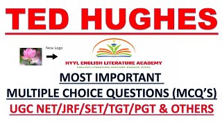 TED HUGHESMCQsUGC NET JRFSLETTGTPGTENGLISH LITERATUREWORLD LITERATURE [upl. by Kalfas292]