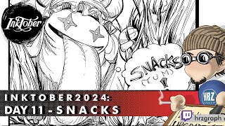 Inktober24 Day 11  Snacks [upl. by Ahsenat992]