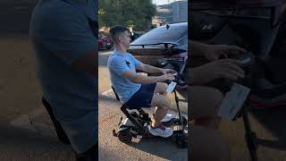 Check out the portability of the allnew Pride Go Go Carbon Folding Mobility Scooter fyp scooter [upl. by Madra]