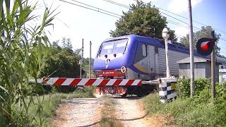 Spoorwegovergang Cassine I  Railroad crossing  Passaggio a livello [upl. by Barty]