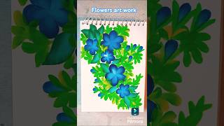 Easy Flowers painting tutorialshorts painting flowers trending easy [upl. by Tedda]