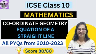 ICSE Class 10 Equation of A straight Line PYQs Solution [upl. by Leschen]