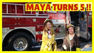 HAPPY BIRTHDAY TO MAYA  🚒 Fire Truck  Bounce House PARTY [upl. by Ahseiyk829]