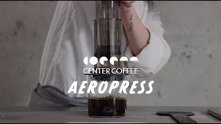 Center Coffee Aeropress brewing guide 에어로프레스 브루잉 가이드 [upl. by Nomzaj340]