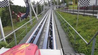 Speed Monster TusenFryd Onride FrontSeat POV [upl. by Lahcim]