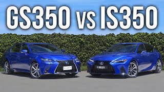 2021 LEXUS IS350 vs 2020 GS350 THE V6 LEXUS IS BIGGER ALWAYS BETTER COMPREHENSIVE COMPARISON REVIEW [upl. by Agace]