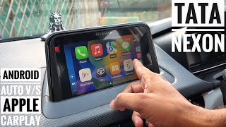 Tata Nexon Android Auto VS Apple Carplay  Comparison video tatanexon [upl. by Ainet748]