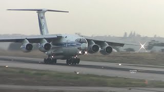 IL 76 Volga Dnpr Morning Departure Malta Airport 2014 [upl. by Acilejna571]