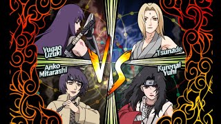 Yugao VS Tsunade VS Anko VS Kurenai  Naruto Clash of Ninja Revolution 2 [upl. by Ahsilyt]