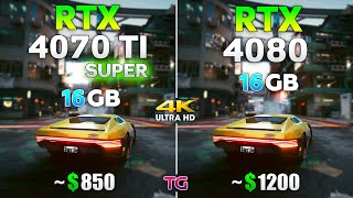 RTX 4070 Ti SUPER vs RTX 4080  Test in 4K [upl. by Esenaj271]