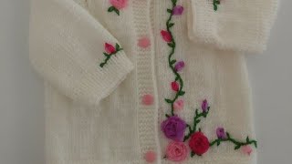 baby sweater design hand knitted latest woolen sweater pattern [upl. by Rickard]