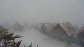 Snow blizzard in Portugal  Serra da Estrela  1422016 [upl. by Shult383]