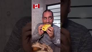 Gringo Canadense comer os pior salgados do Brasil gringo canadense fy canada brasil comida [upl. by Eedak]