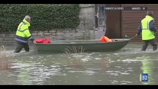 inondations dans le Barsuraubois 23 01 2018 JT Canal32 [upl. by Atteloc725]