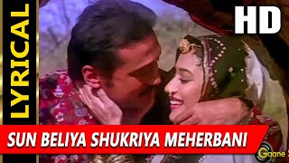 Sun Beliya Shukriya Meherbani With Lyrics  SP Balasubramanyam Lata Mangeshkar  100 Days Songs [upl. by Itsyrk]