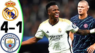 Real Madrid vs Manchester City 41  All Goals and Highlights  2024 🔥 VINI JR [upl. by Idurt]