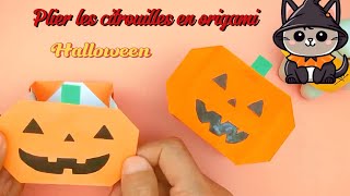 Fabriquer des citrouilles dHalloween en papier – Décorations dHalloween DIY [upl. by Eneleh]