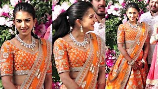 Ambani Family Choti Bahu Radhika Merchant Looks Beautiful At Akash Ambani  Shloka Mehta Wedding [upl. by Kenwood]