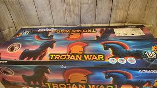 UNBOXING  Trojan War 168 Shot Compound Firework [upl. by Aitnom]