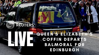 LIVE Queens Elizabeths coffin departs Balmoral for Edinburgh [upl. by Annaeed]