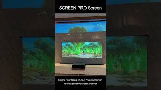 Electric Floor Rising 4K ALR Projection Screen for Ultra short throw laser projector [upl. by Eikcor]