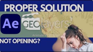 GEOLAYERS 3 NOT OPENING SOLUTION VIDEO AFTER EFFECTS [upl. by Happ]