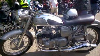 1956 Norton 88 500cc  Newlands Corner Cafe [upl. by Nottage]