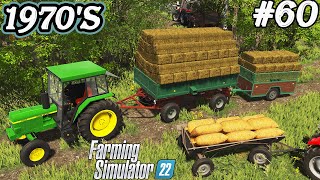 1970S COLLECTING HAY BALES Bagging and selling potatoes Farming imulator 22 FS 22 Ep 60 [upl. by Rod]