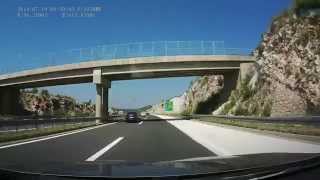 DVR 8  Chorwacja  Autostrada A1 Tunel quotSveti Rokquot  zjazd quotZadar 1quot [upl. by Domenech]