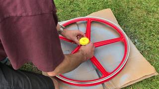 HOW TO Painting Bicycle Wheels The easy way [upl. by Debera]