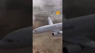 pilots last words before crash 😭aviation lastwords feedshorts [upl. by Liv]