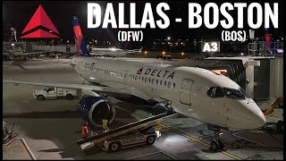 TRIPREPORT  Delta Airlines ECONOMY  Airbus A220100  Dallas DFW  Boston [upl. by Cy402]