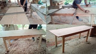 make a simple table from red wood [upl. by Rochester745]