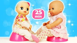 Baby Alive doll amp Baby Annabell doll videos for kids Pretend play amp baby dolls morning routine [upl. by Yrffej822]