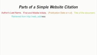 How to Cite a Website in APA Style [upl. by Forland]