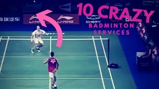 10 CRAZY BADMINTON SERVICES  AND FAIL [upl. by Zinn895]