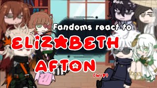 Fandoms react to ELIZABETH AFTON  WIP  18 [upl. by Karrie519]