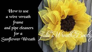 Sunflower Wreath Tutorial How to Make a Flower Wreath [upl. by Mikeb]