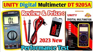 Unity Digital Multimeter DT9205A Review amp Performance Test Unboxing  2023 Best Multimeter Low Price [upl. by Marya]